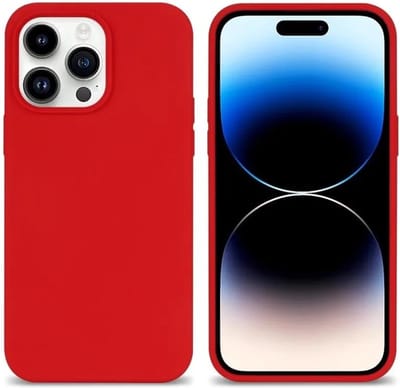 Hoesje Geschikt voor iPhone 14 Pro Max - zacht siliconen - Liquid Backcover - Rood