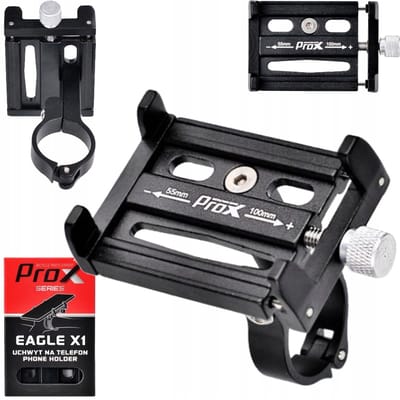 ProX Eagle X1 Serie - Aluminium Telefoonhouder - Voor Fietsstuur - Verstelbaar - Stabiele Montage