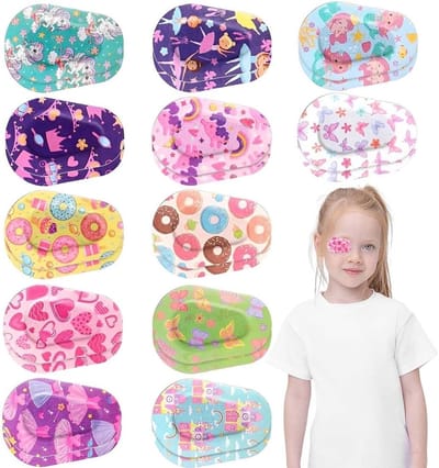 24 Stuks Zelfklevende Oogpleisters voor Amblyopie - Ademend en Schattig Oogmasker voor Peuters met Dieren Cartoon Ontwerpen voor Jongens en Meisjes