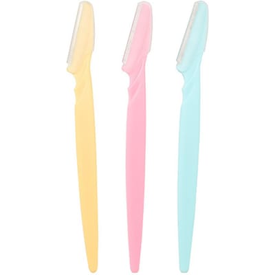 Ensemble de 3 tondeuses à sourcils Sûr Acier inoxydable antirouille Épilateur pour débutant white