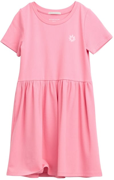 Tom Tailor - Minijurk met ribbelstructuur - Maat 128/134 - sunrise pink