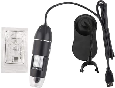 USB Digitale Microscoop, 50X-1000X Vergrotingsinspectiecamera, Biologische Onderzoeksmicroscoop met Verstelbare 8 LED-verlichting en Flexibele Beugel, Ideaal voor Observatie,