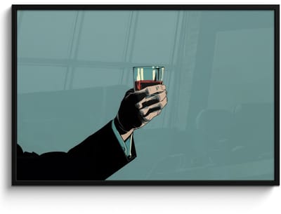 Poster in lijst - Fotolijst 120x80 cm - Posters - Arm - Glas - Pak - Blauw - Posterlijst zwart - Decoratie - Wanddecoratie woonkamer - Muurdecoratie slaapkamer - Kerstversiering - Kerstdecoratie voor binnen - Kerstmis