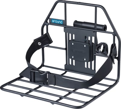 AROUND Front Rack ACE,met stuurbochthouder, zwart