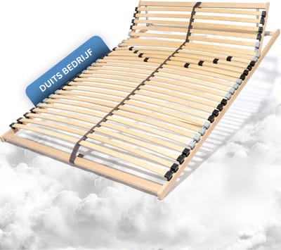 Coemo lattenbodem met in hoogte verstelbaar hoofdeinde - 120 x 220 cm Bedbodem met 32 latten, 7 zones, verstelbare hardheid voor extra comfort - voor alle slaaptypes en matrassen
