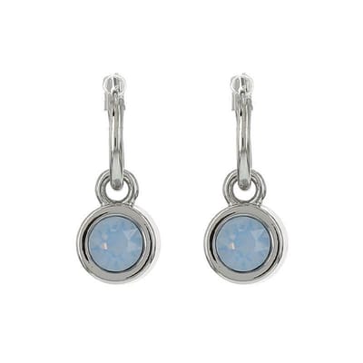 Biba Hang Oorbellen met Swarovski Steentje Air Blue Opal