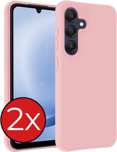 Hoesje - 2 Stuks - Geschikt voor Samsung Galaxy A26 - Sterk & Shockproof - Telefoonhoes - Back Cover - Case Siliconen - Telefoon Hoes - Lichtroze