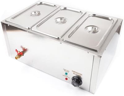 Elektrische Voedselwarmer - Warmhoudplaat Buffet - Eten Warm Houden - Roestvrij Staal - 57.5 x 38 x 27 cm