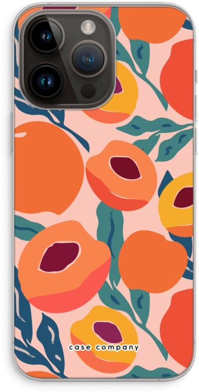 Case Company® - Hoesje geschikt voor iPhone 14 Pro Max hoesje - Perzik - Soft Cover Telefoonhoesje - Bescherming aan alle Kanten en Schermrand