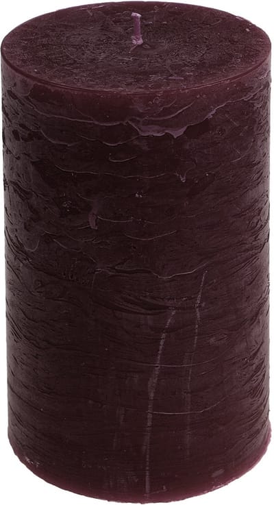 Effen gekleurde kaarsen bordeaux 85x150mm 2st, 2 Stück