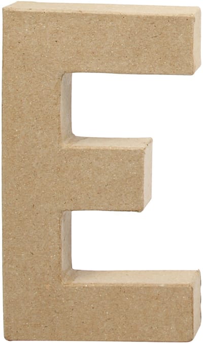 Letter, E, H: 20,5 cm, B: 11,5 cm, dikte 2,5 cm, 1 stuk