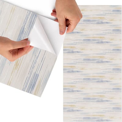 Tulup Meubelfolie - Rustige lijnen Meubelfolie Zelfklevend - 65x130 cm - Beige Meubelfolie - Plakfolie Meubels - Modern Meubelfolie - Decoratiefolie Zelfklevend - Slaapkamer decoratie - Achtergronden en patronen