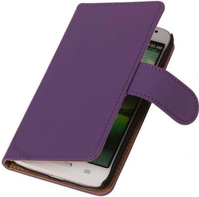 Huawei Ascend P7 Book Case Effen Paars Hoesje