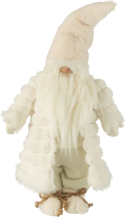 J-Line figuur Kabouter Gewatteerde Jas - textiel - creme/bruin - small