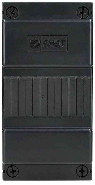 EMAT lege groepenkast 1-rij 6 modules 110x225mm - zwart (85260002)