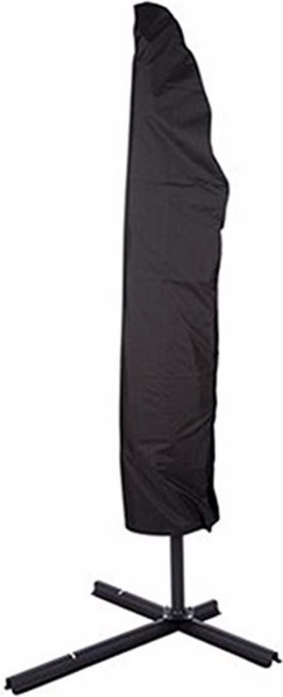 WiseGoods Parasolhoes Waterdicht met Rits - Zweefparasol - Hoes voor Parasol - 265 x 70 cm - Zwart