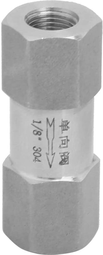 Dailygoods- Terugslagklep 304 Roestvrij Staal - Schroefdraad 1/8 inch/1/4 inch/3/8 inch/1/2 inch - Schokbestendig - Hoge Druk/Temperatuur - Antislip Aansluiting - Klanttevredenheid Gegarandeerd - Ventiel