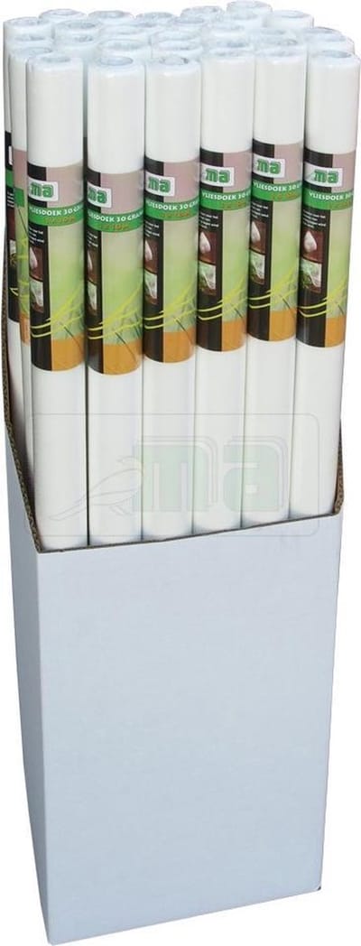 Vliesdoek voor winterbescherming - 1 rol - 2 x 10 meter - UV-bestendig - Plantenbescherming