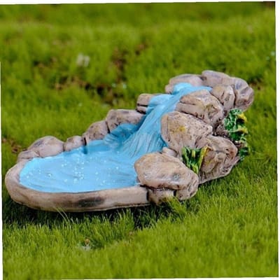 Miniatuurtuinset met vijver - Weerbestendige decoratie voor tuin en balkon - DIY miniatuurlandschap en accessoires van eco-vriendelijk plastic