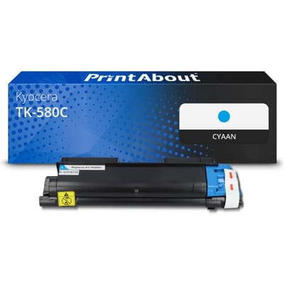 PrintAbout huismerk Toner TK-580C Cyaan Geschikt voor Kyocera
