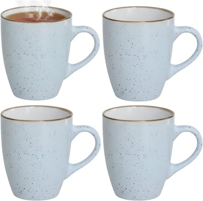 Gerimport Koffie / thee mok Sweets - 4x stuks - blauw - 350 ml - keramiek