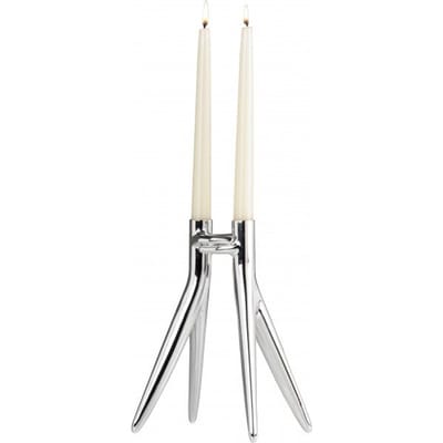 Kartell - Abbracciaio Kaarsenhouder - chroom - zilver
