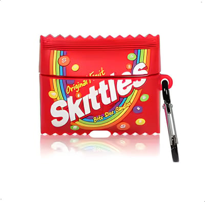 okido - Hoesje geschikt voor Airpods 4 - Skittles siliconen case voor Airpods - Case geschikt voor Apple AirPods 4 - Airpods hoes snoep