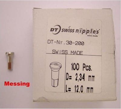 DT Swiss spaaknippel Ms 13 14.5mm (100 stuks)