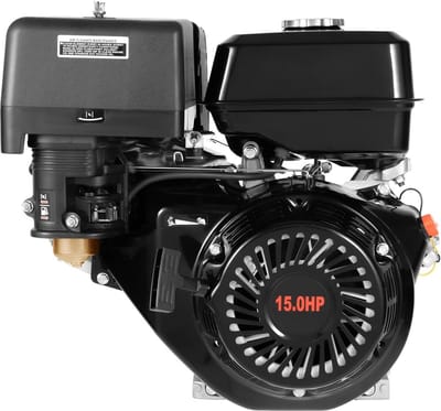 Benzinemotor - Industriële motor - Aandrijven van machines - 15 pk OHV - 420cc - Zwart
