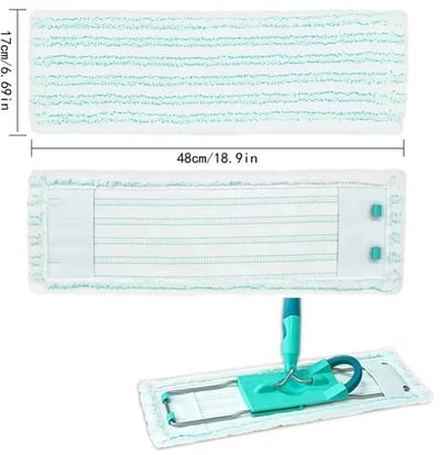 4 stuks dweildoeken - geschikt voor Leifheit Profi XL Micro -48*17cm - er zit geen dweil bij - zwabber voor nat en droog - microvezeldoekjes - Turquoise