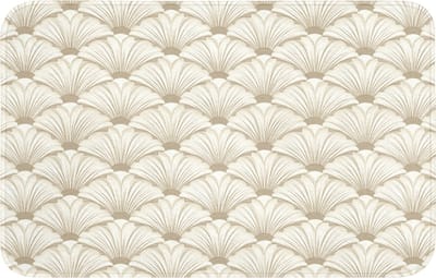 Badmat 80x50 cm - Antislip - Klassiek - Art - Beige - Badmatten voor badkamer - Badkamermat - Douchemat - Badkamer mat