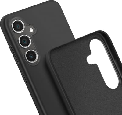 3mk, Hoesje Geschikt voor Samsung Galaxy S24 FE Zachte Mate afwerking Schokbestendig, Zwart