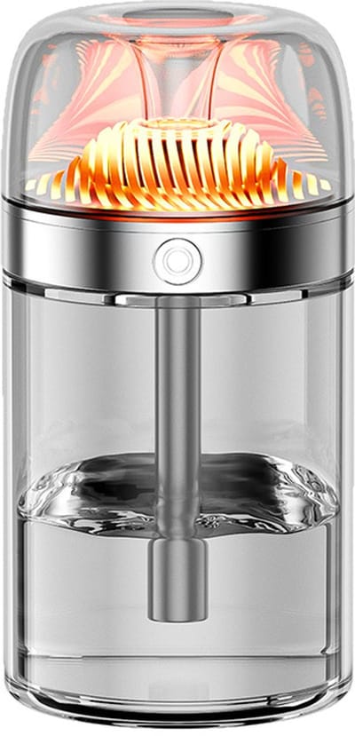 Aromatherapie luchtbevochtiger voor in de auto, auto diffuser luchtbevochtiger - langdurige luchtbevochtiger voor in de slaapkamer, draagbare USB luchtbevochtigers voor op reis, LED sfeerverlichting