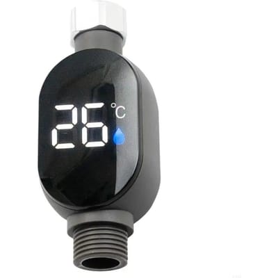 Douche LED Display Water Douche Thermometer Badkamer Kranen Water Temperatuur Monitor Energie Slimme Thuis Meter Thermometer Voor Badkamer Kindveiligheid Black-1pcs