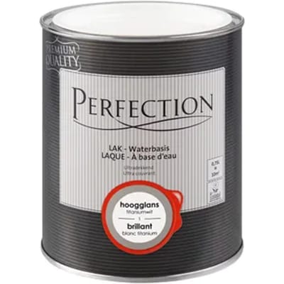 Perfection Houtlak Binnen Lak Hoogglans - Titaniumwit - Hoogglans - 750ml