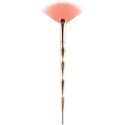 1 stuks Zachte Waaiervormige Kwasten Voor Gezichtsmake-up Gezichtsmasker Applicatie Kwast Tool Concealer Kwast, Blusher Kwast, Contour Kwast, Bronzer Kwast, Poeder Kwast rosé gouden kleur