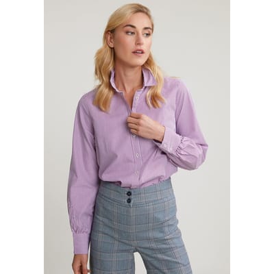River Woods Purple/white Striped Blouse Balloon Sleeves Size: 34 | Blouses Outlet | Dames | Paars