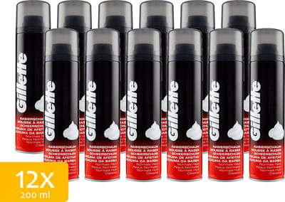 Gillette - Scheerschuim - Normale Huid - 200ml x 12