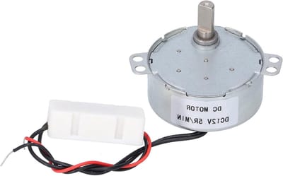 DC Motor - Kleine Motor - Hobby Projecten - Laag Geluidsniveau - 12V 5RPM - Zilver