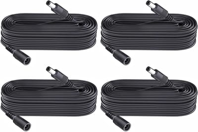 Stroom Verlengkabel - DC Kabel - Apparaten Aansluiten - Male naar Female - 1 Meter - Zwart