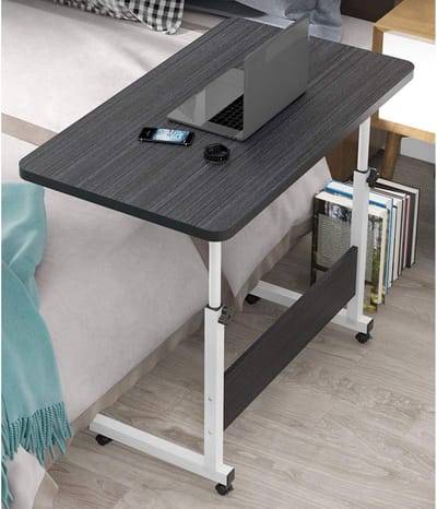 IBBO® - Bijzettafel - Laptop Tafel - Bedtafel - Bureautafel - Computertafel -Laptoptafel - Verstelbaar bureau - Zwart -80x40 cm