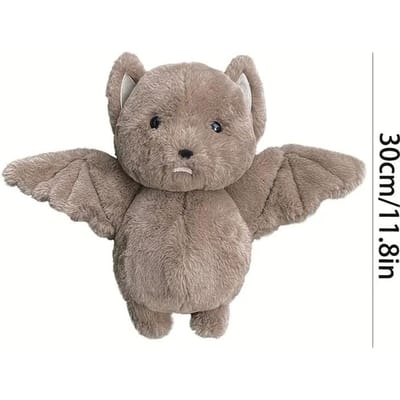 30cm Halloween Vleermuis Pluche Speelgoed Zacht Knuffeldier Schattige Vleermuis Poppen Decoraties Cadeaus voor Kinderen Vrienden zwart