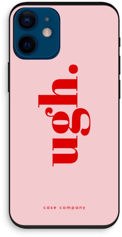 Case Company® - Hoesje geschikt voor iPhone 12 mini hoesje - Ugh - Biologisch Afbreekbaar Telefoonhoesje - Bescherming alle Kanten en Schermrand