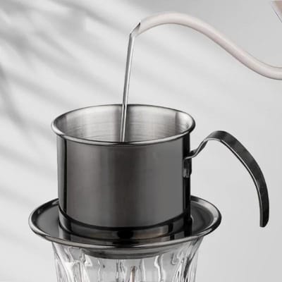 Koffie Handbrouwpot Vietnamese Pot Roestvrij Staal Koffie Druppelfilter Kop Filter Zeef Waterafscheider Koffiezettool