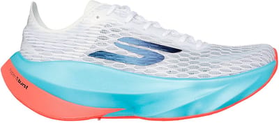Skechers SKX AERO TEMPO Dames Sportschoenen - Wit / Turquoise / Coral