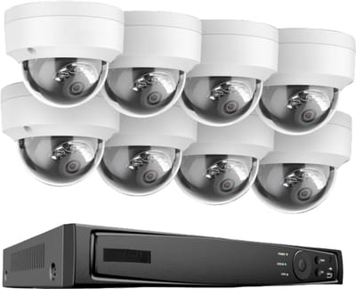 8-Kanaals Beveiligingsset – Bewakingscamera Systeem – CCTV Camera Set – NVR Beveiliging – IP Cameraset – 8MP 4K Resolutie – Slimme Bewegingsdetectie Met PoE - Geen Ingebouwde HDD