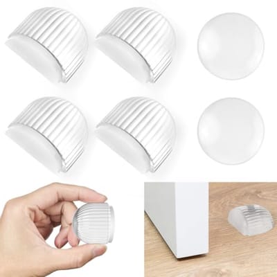 Vloerdeurstopper 6 Stuks Transparant Zelfklevend Halfrond voor Vloeren