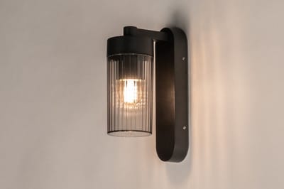 Lumidora Wandlamp 31755 - Voor buiten - MACARENA - E27 - 4.0 Watt - 400 Lumen - 2700 Kelvin - Zwart - Kunststof - Buitenlamp - IP54 - Met Sensor
