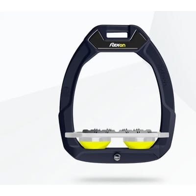 Veiligheidstijgers Paardrijden Plat Ultra Grip Blauw/Grijs/Geel Flex-On Safe-On