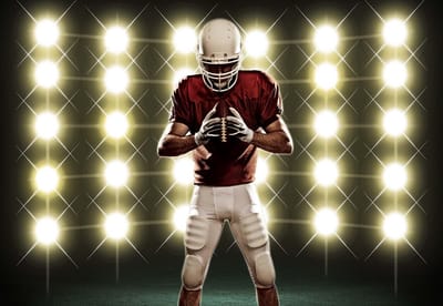 Fotobehang American Football | XL - 208cm x 146cm | 130g/m2 Vlies